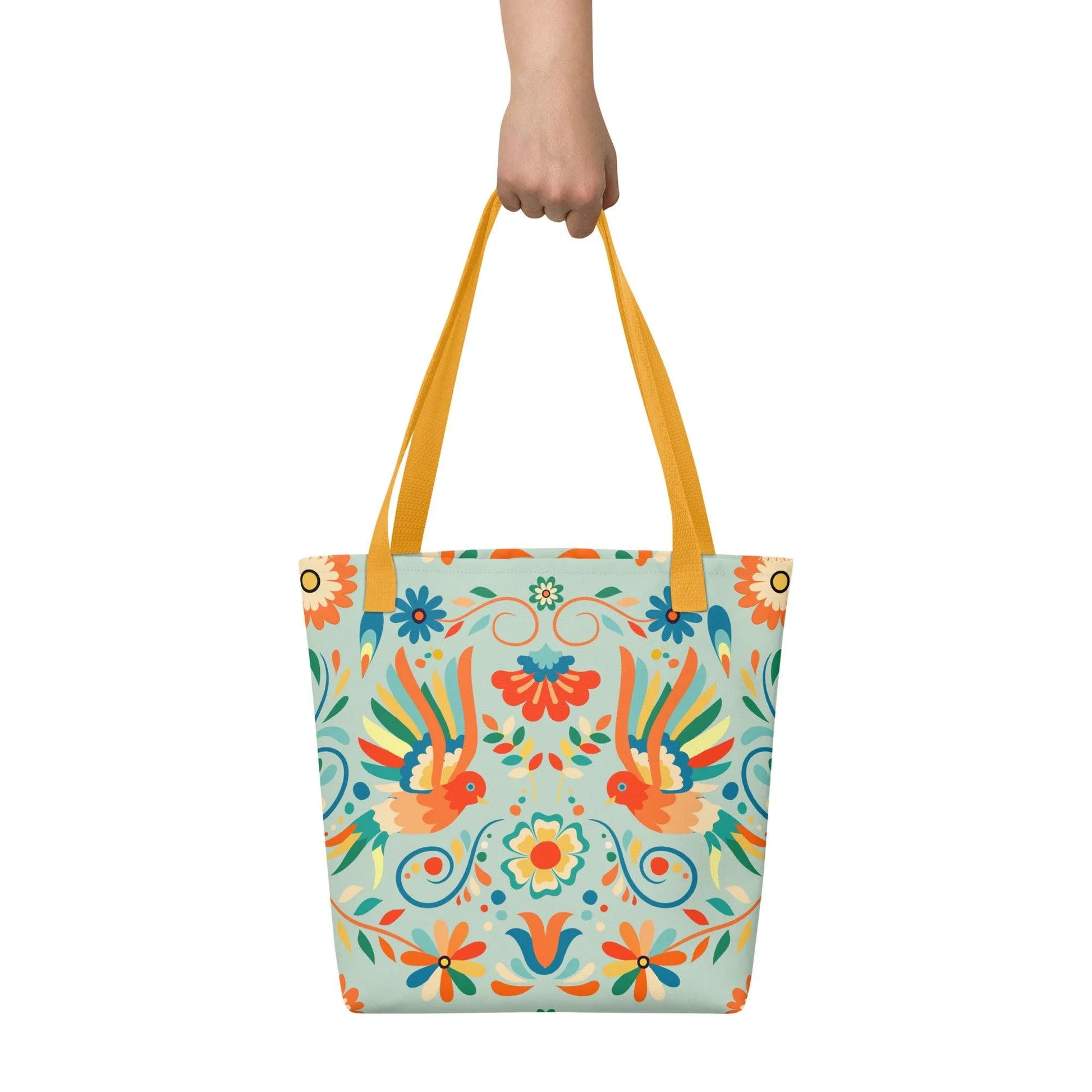 Mexican Otomi Print Tote Bag - The Global Wanderer