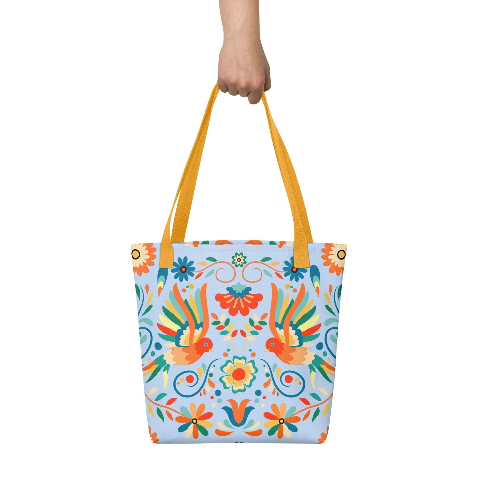 Mexican Otomi Print Tote Bag - The Global Wanderer