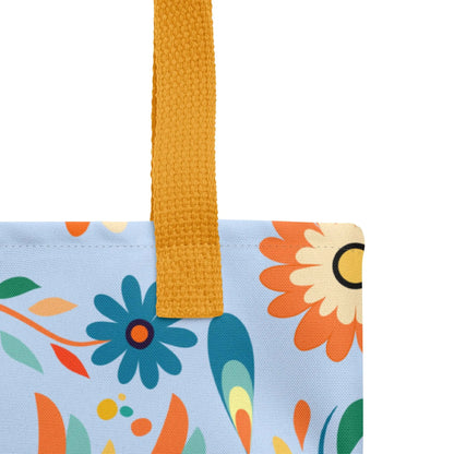 Mexican Otomi Print Tote Bag - The Global Wanderer