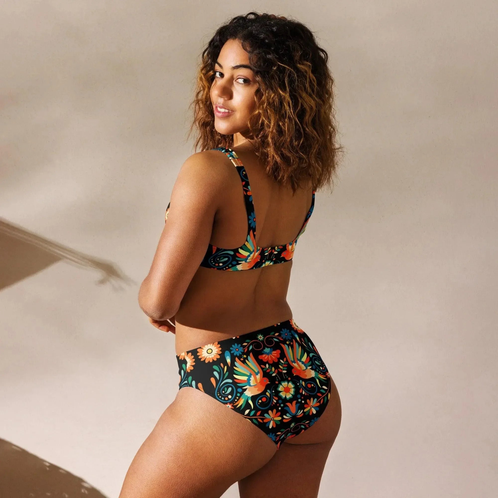 Quiroga Noir Otomi Recycled High-Waisted Bikini | Globally