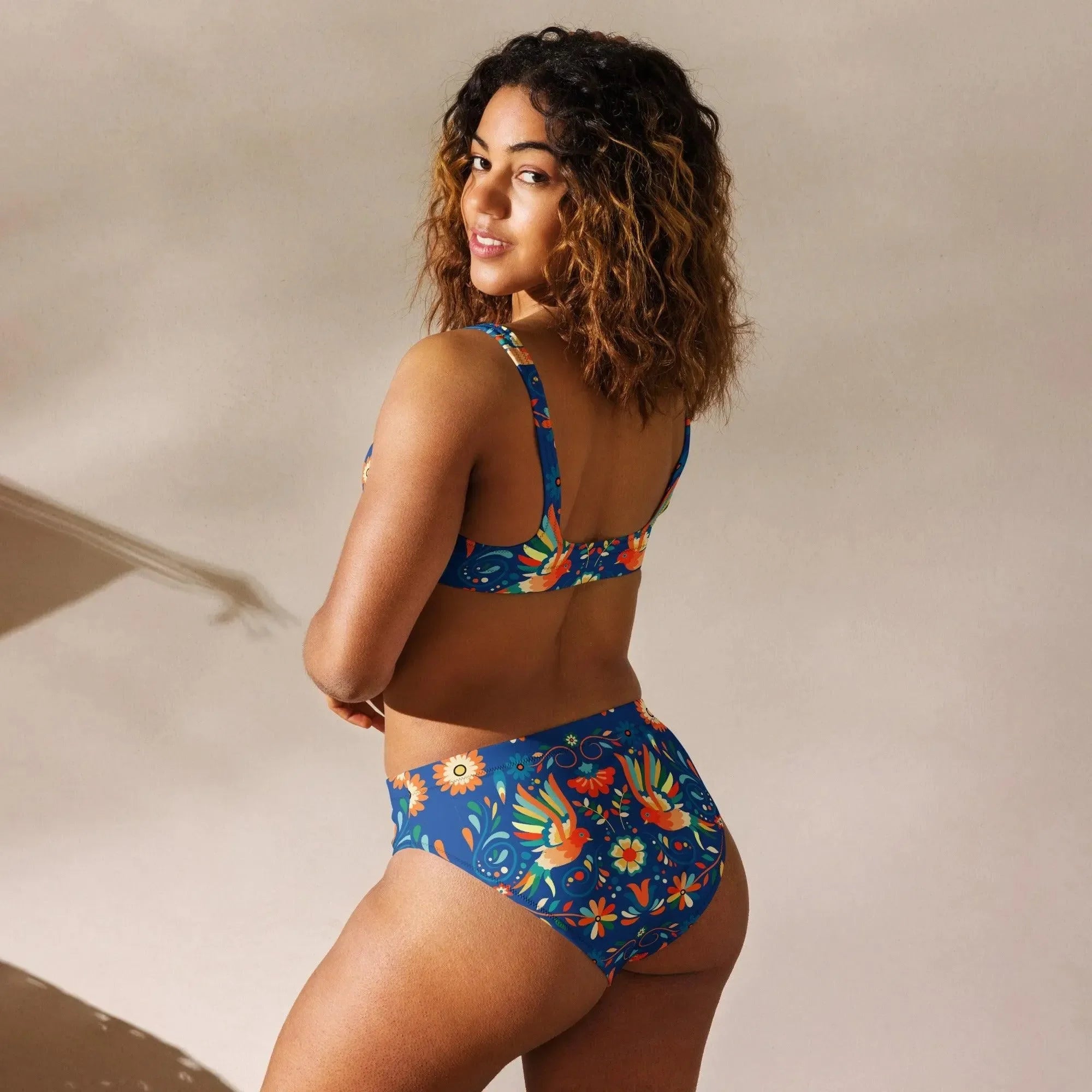 Morelia Dusk Otomi Recycled High-Waisted Bikini | Globally