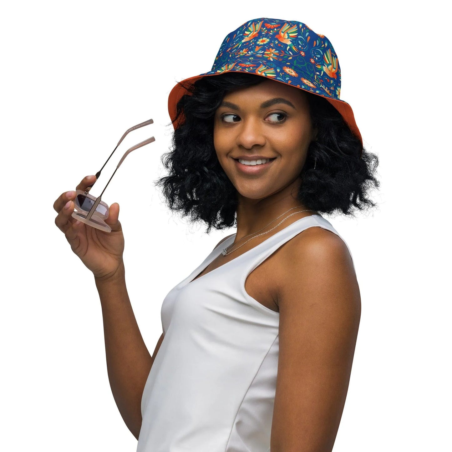 Mexican Otomi Reversible Bucket Hat - The Global Wanderer