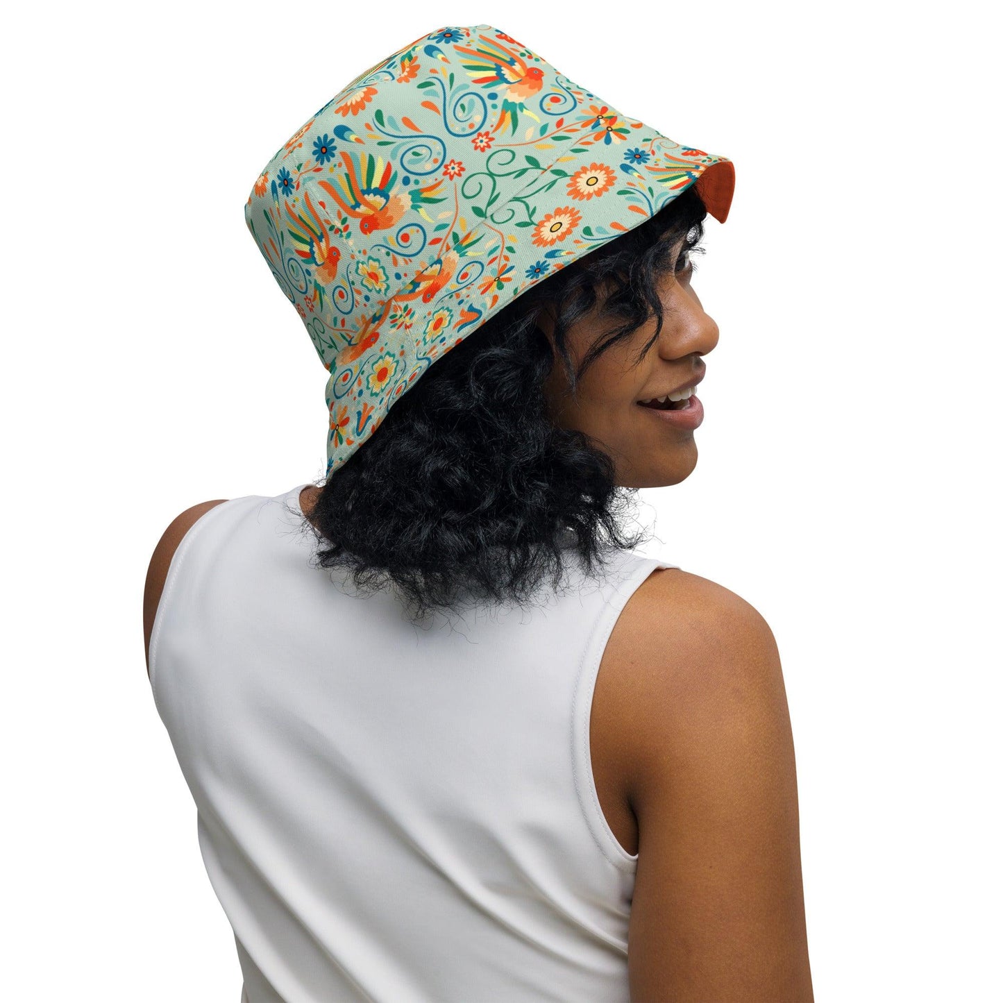 Mexican Otomi Reversible Bucket Hat - The Global Wanderer