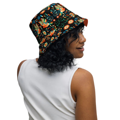 Mexican Otomi Reversible Bucket Hat - The Global Wanderer