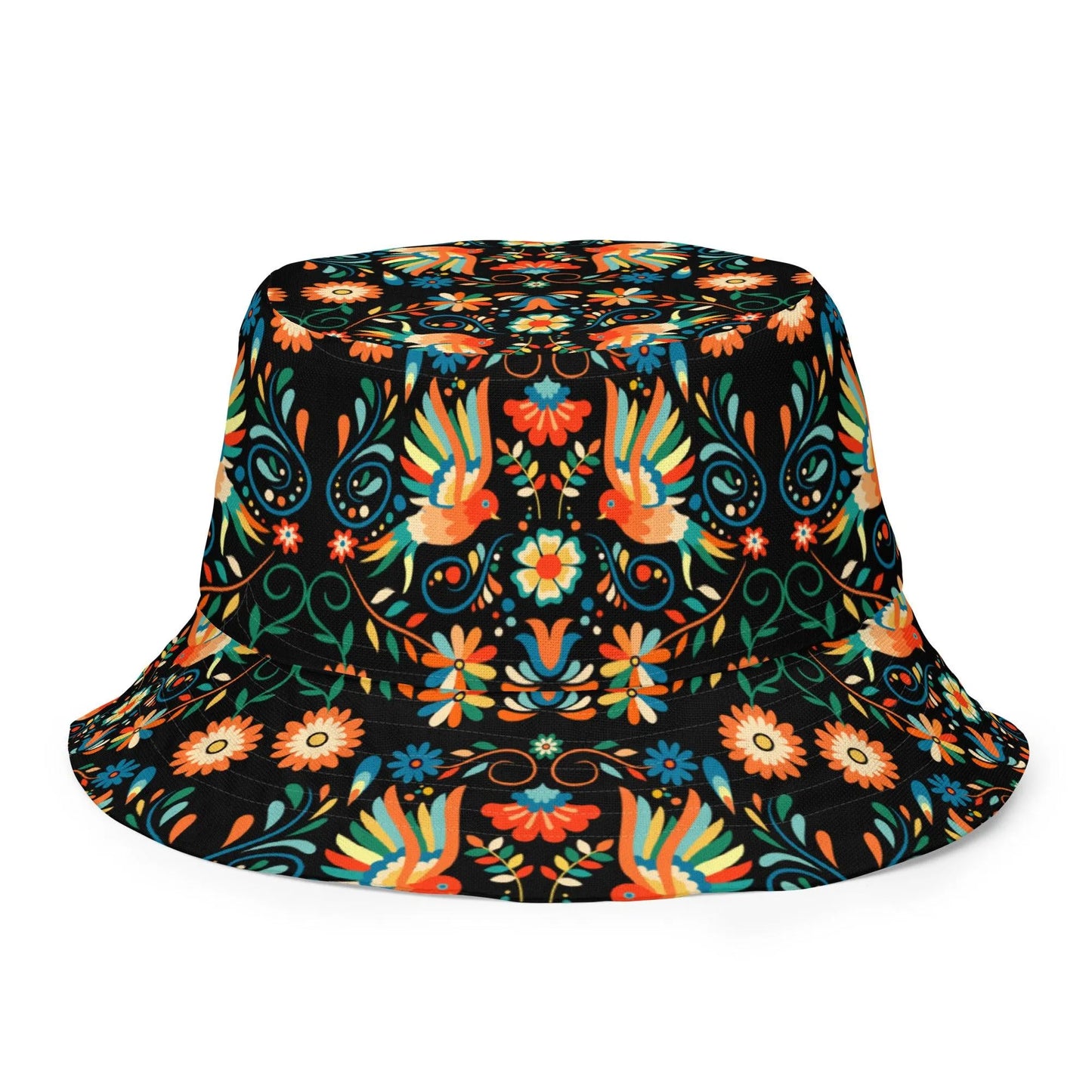 Mexican Otomi Reversible Bucket Hat - The Global Wanderer