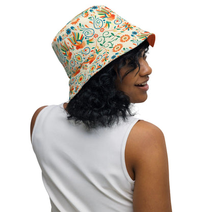 Mexican Otomi Reversible Bucket Hat - The Global Wanderer