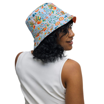 Mexican Otomi Reversible Bucket Hat - The Global Wanderer