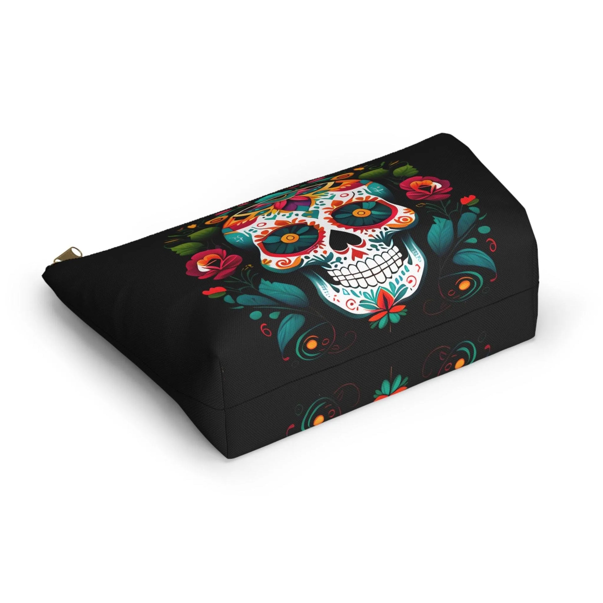 Mexican Sugar Skull Black Pouch - The Global Wanderer