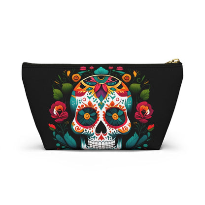 Mexican Sugar Skull Black Pouch - The Global Wanderer