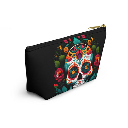 Mexican Sugar Skull Black Pouch - The Global Wanderer