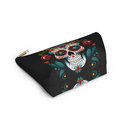 Mexican Sugar Skull Black Pouch - The Global Wanderer