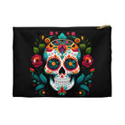 Mexican Sugar Skull Black Pouch - The Global Wanderer