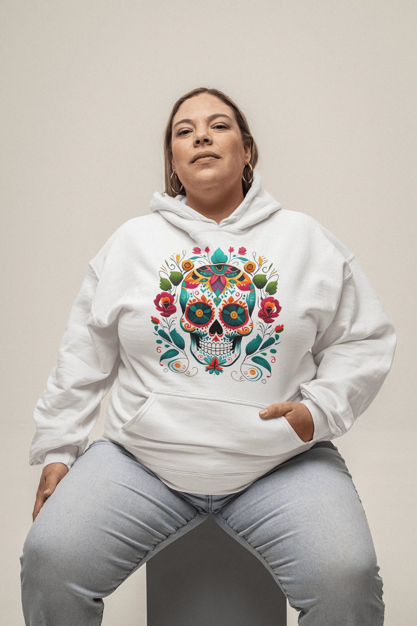 Mexican Sugar Skull Hoodie - The Global Wanderer