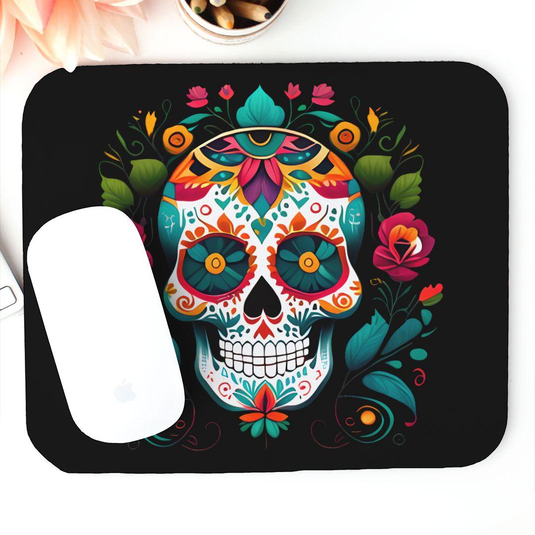 Mexican Sugar Skull Mouse Pad - The Global Wanderer