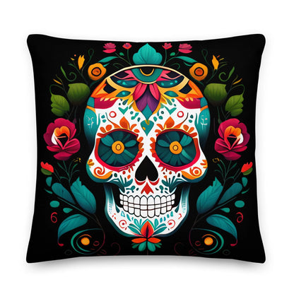 Mexican Sugar Skull Pillow - The Global Wanderer