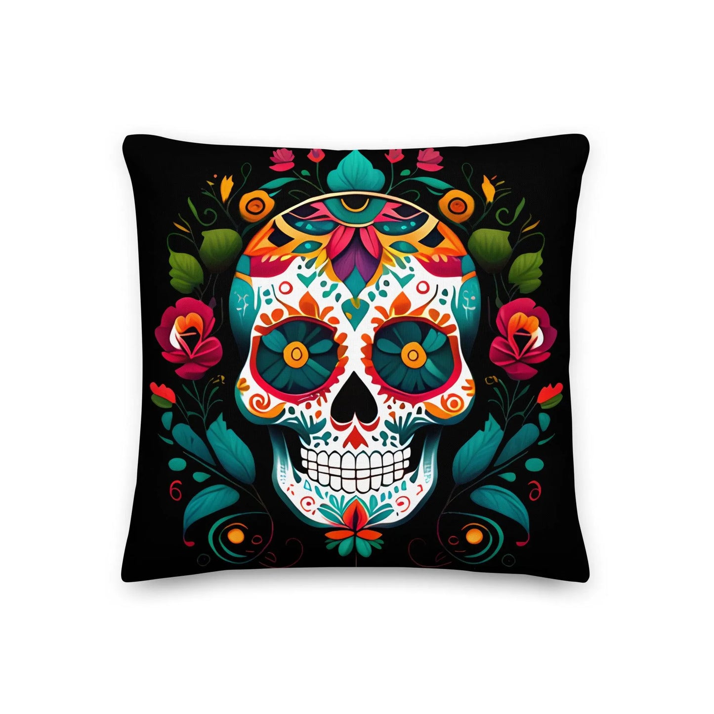 Mexican Sugar Skull Pillow - The Global Wanderer