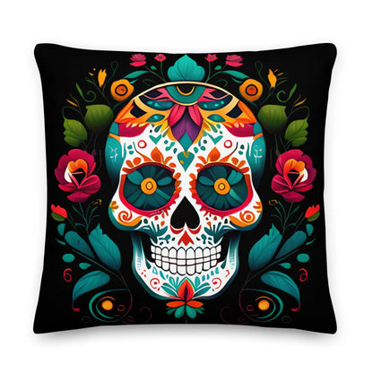 Mexican Sugar Skull Pillow - The Global Wanderer