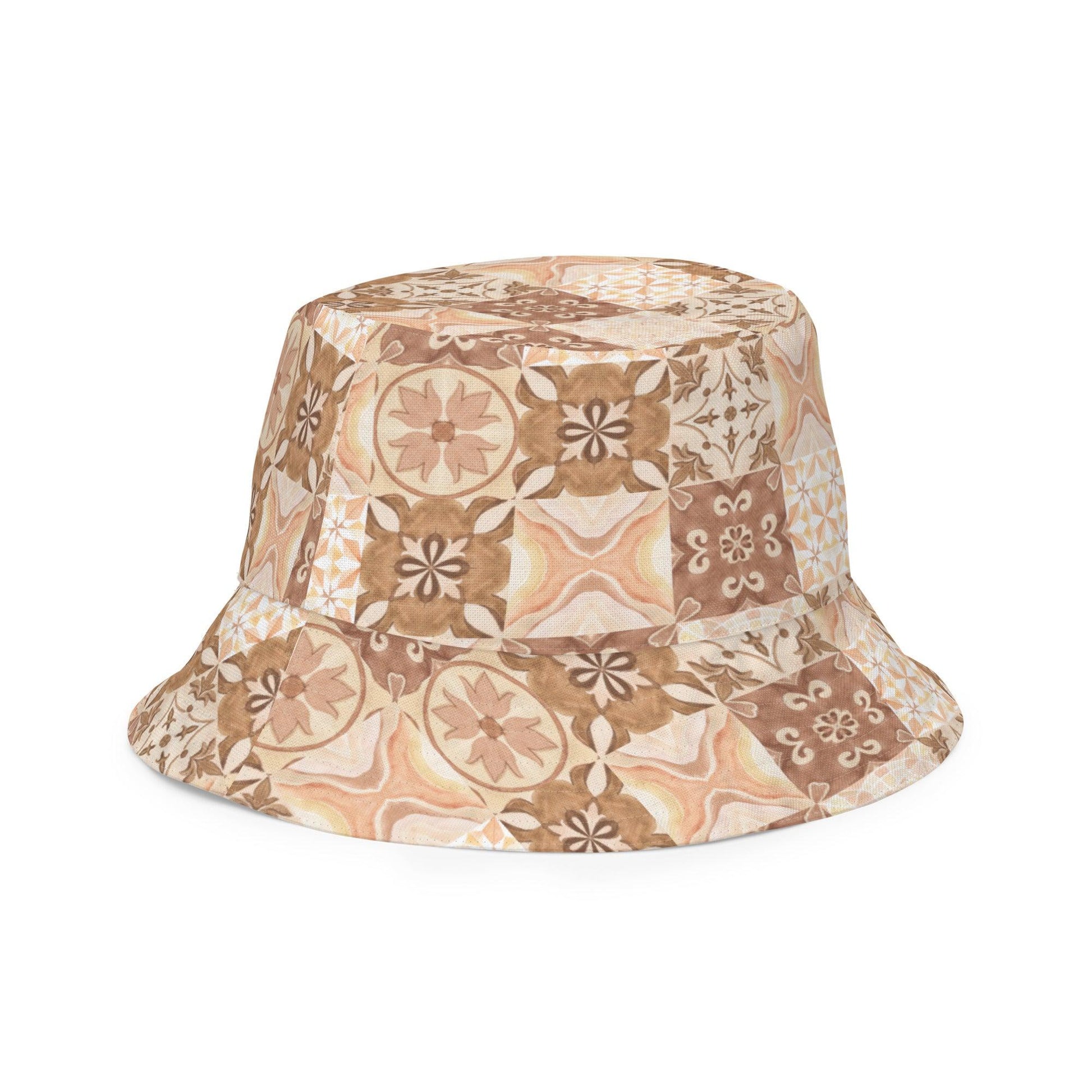 Moroccan Desert Tile Reversible Bucket Hat - The Global Wanderer