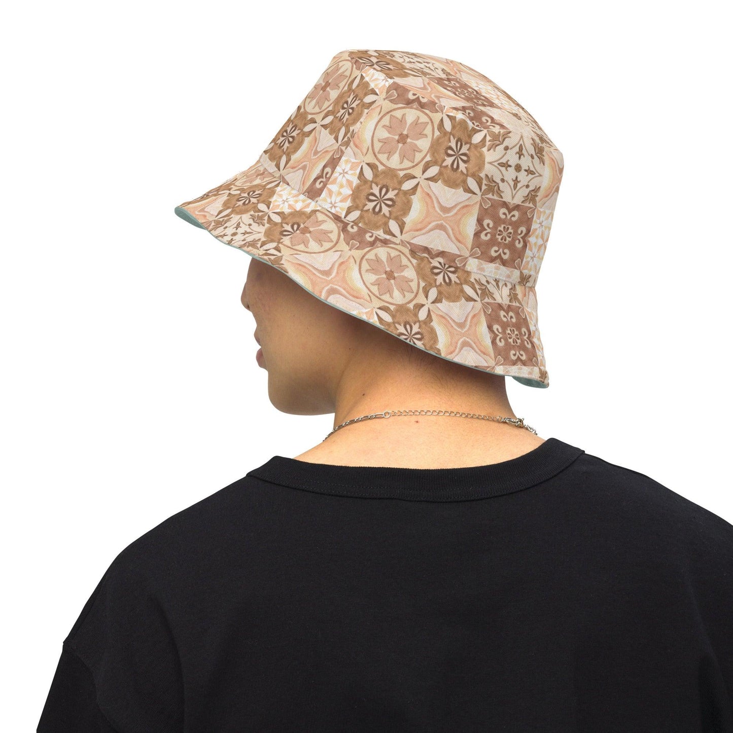 Moroccan Desert Tile Reversible Bucket Hat - The Global Wanderer
