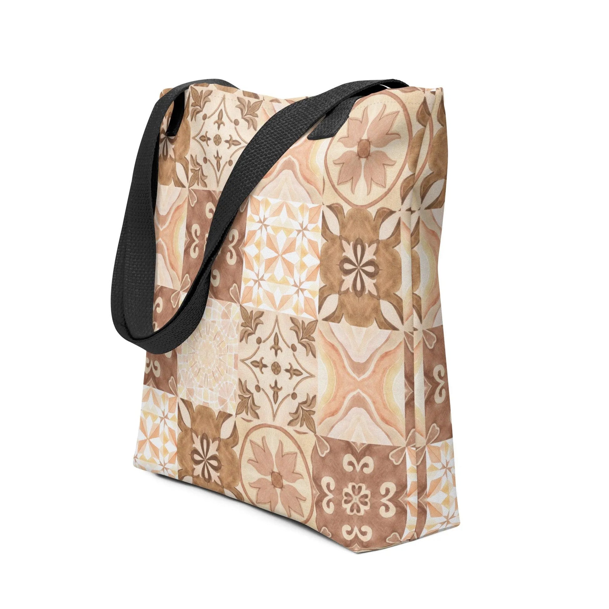 Moroccan Desert Tile Tote Bag - The Global Wanderer