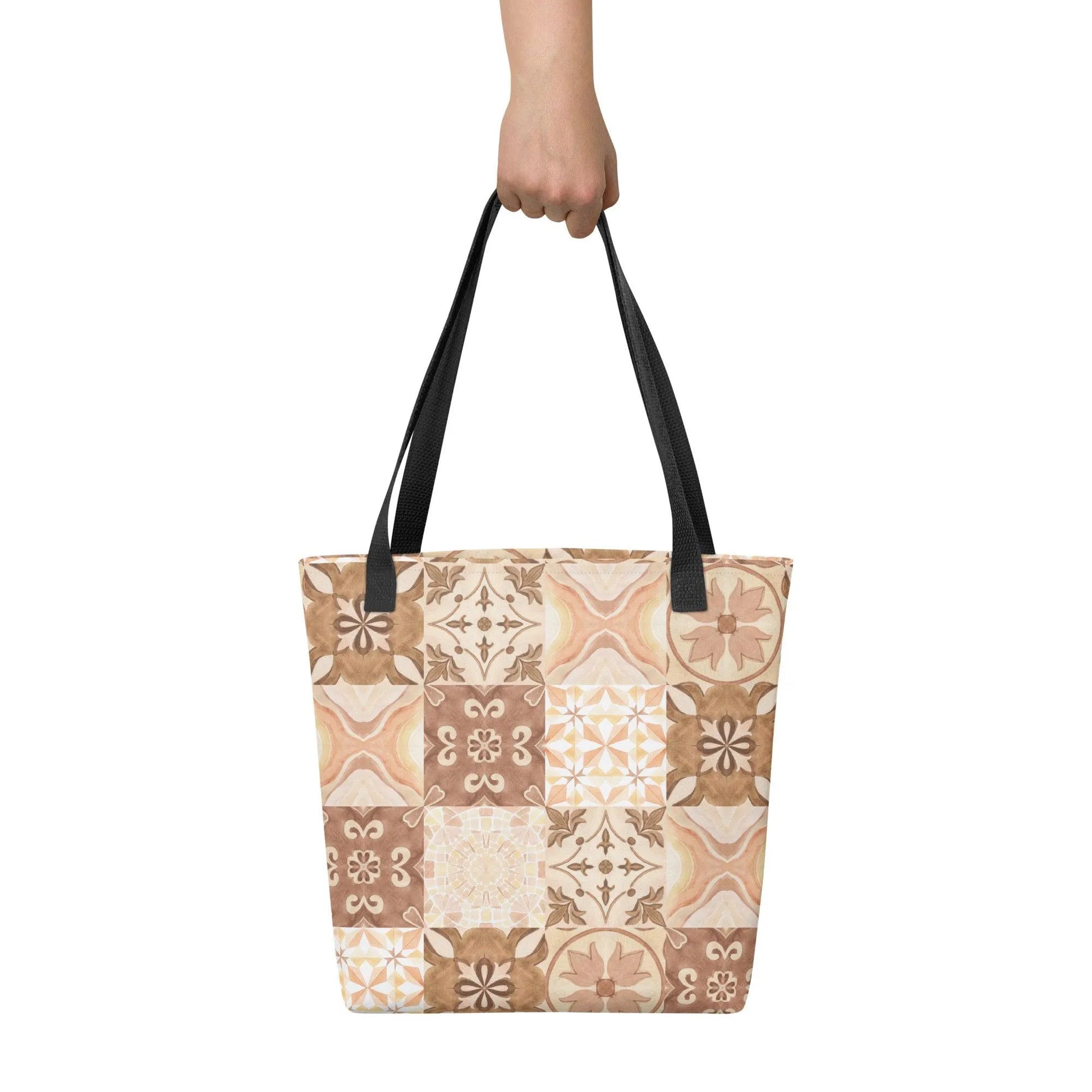 Moroccan Desert Tile Tote Bag - The Global Wanderer