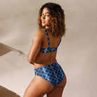 Nara Heritage Shibori Recycled High-Waisted Bikini - The Global Wanderer