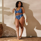 Nara Heritage Shibori Recycled High-Waisted Bikini - The Global Wanderer