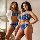 Nara Heritage Shibori Recycled High-Waisted Bikini - The Global Wanderer