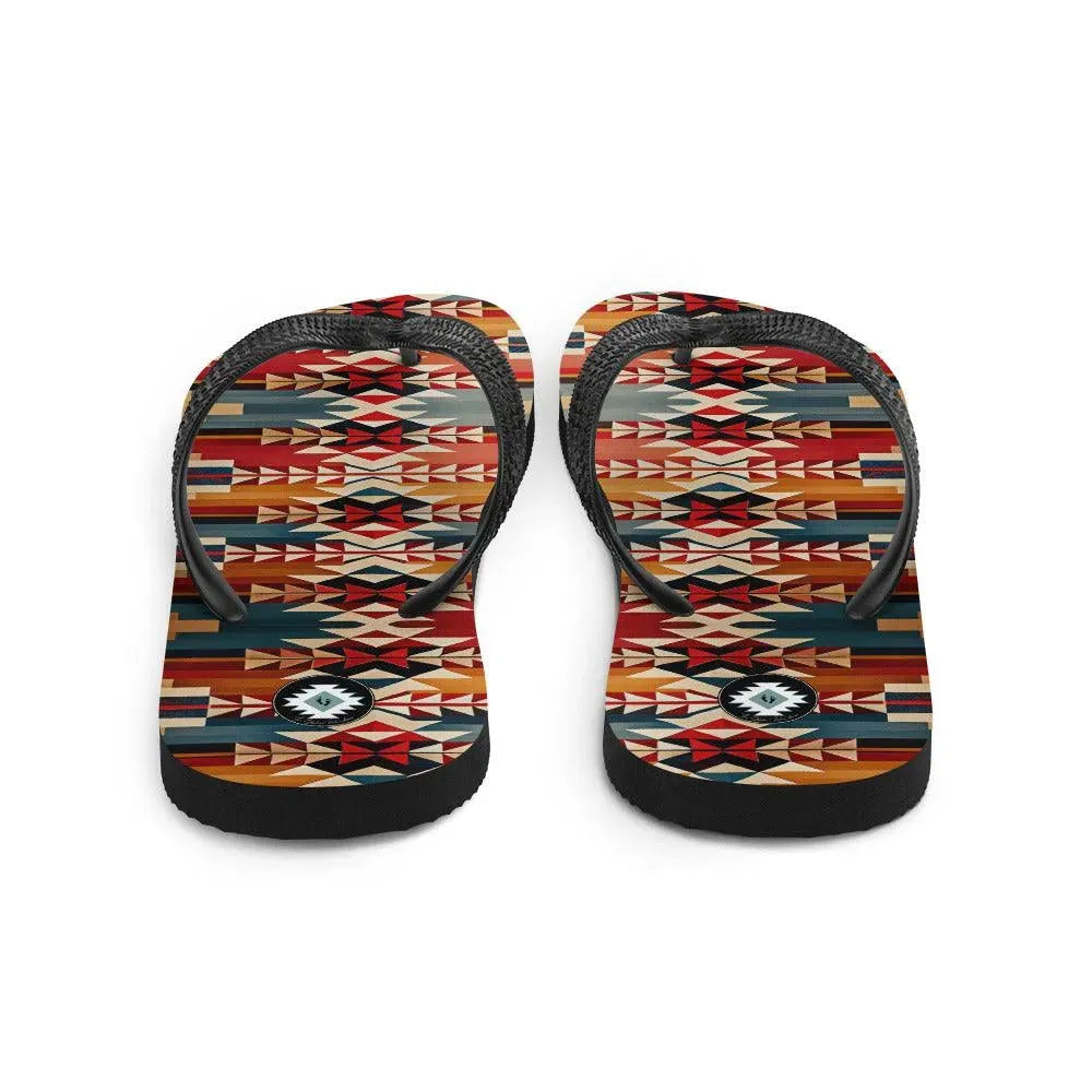 Native American Sunset Flip Flops - The Global Wanderer