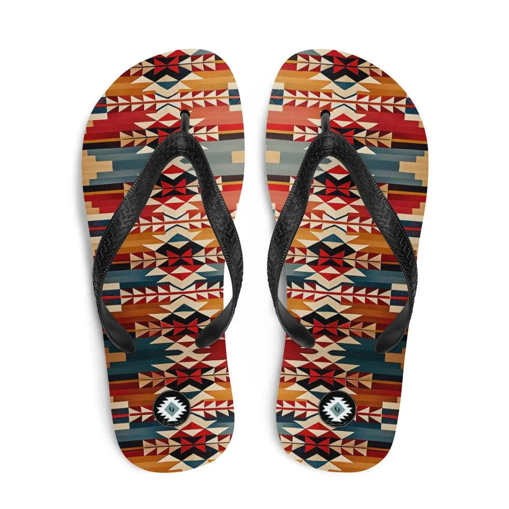 Native American Sunset Flip Flops - The Global Wanderer