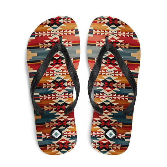 Native American Sunset Flip Flops - The Global Wanderer