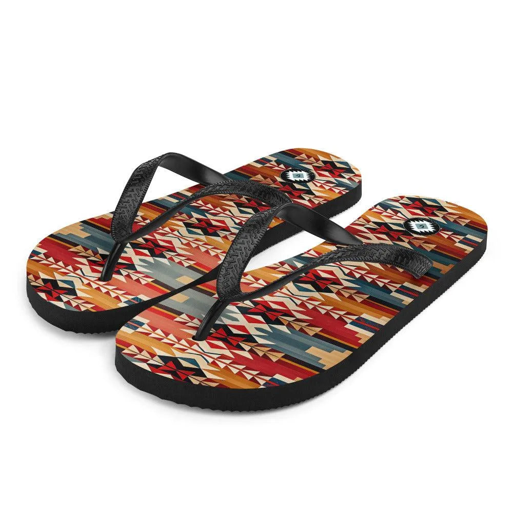 Native American Sunset Flip Flops - The Global Wanderer