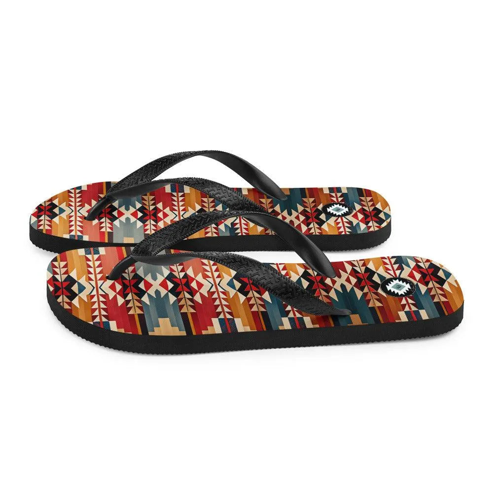 Native American Sunset Flip Flops - The Global Wanderer