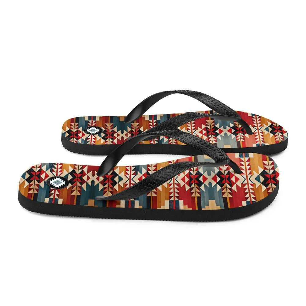 Native American Sunset Flip Flops - The Global Wanderer