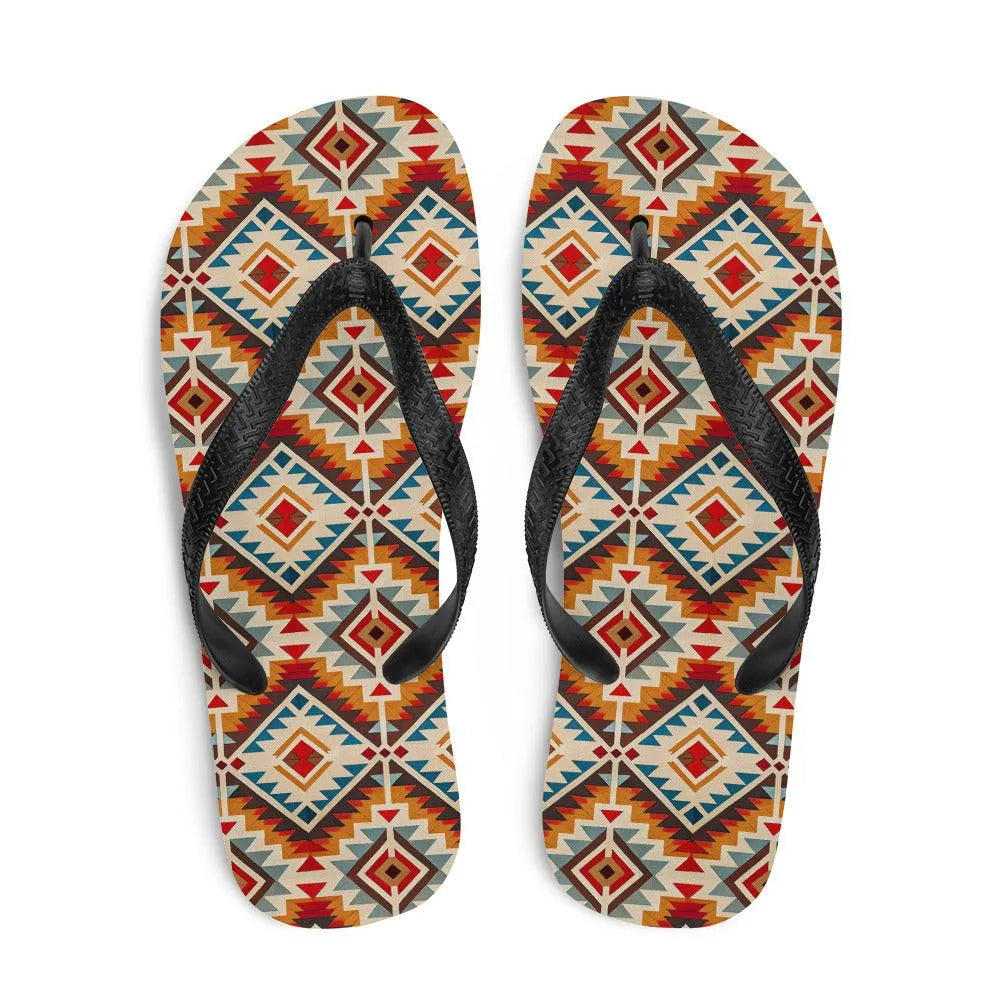 Native American Sunset Flip Flops - The Global Wanderer