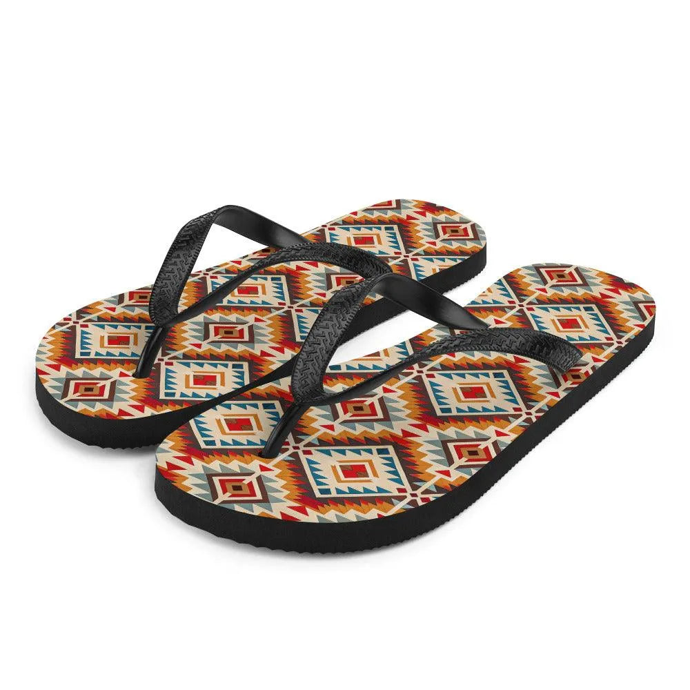 Native American Sunset Flip Flops - The Global Wanderer