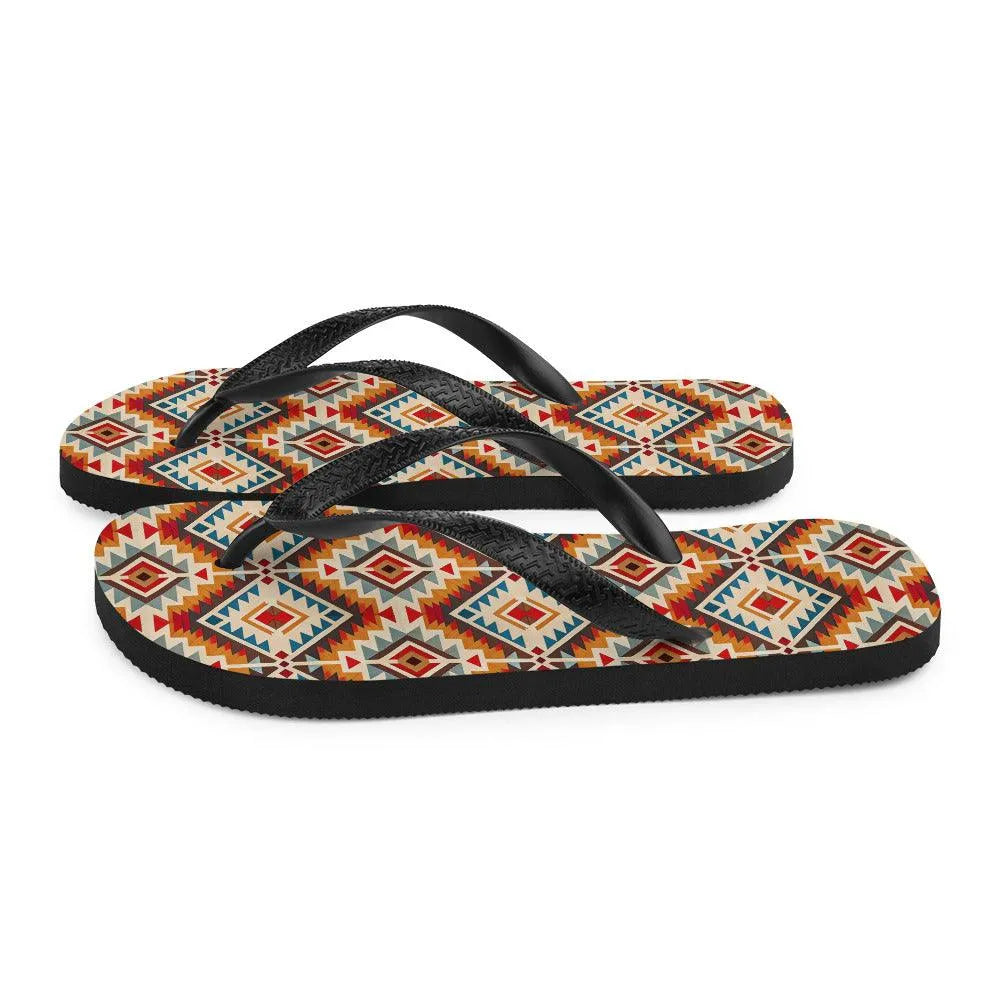 Native American Sunset Flip Flops - The Global Wanderer