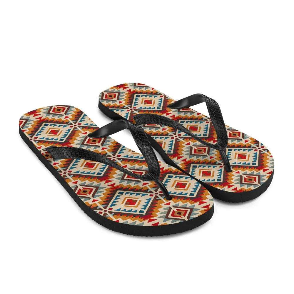 Native American Sunset Flip Flops - The Global Wanderer