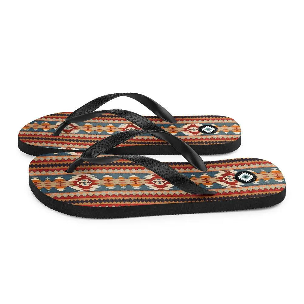 Native American Sunset Flip Flops - The Global Wanderer