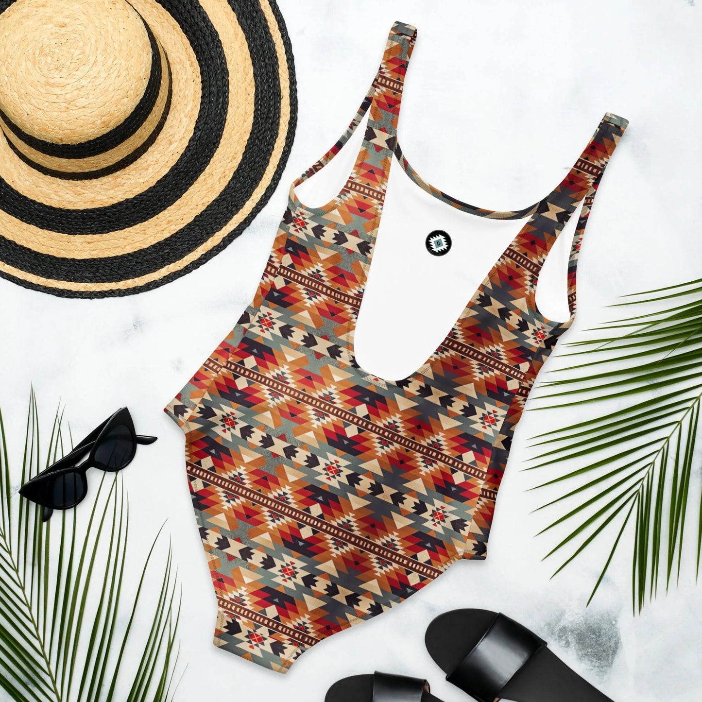 Native American Sunset One-Piece Swimsuit - The Global Wanderer