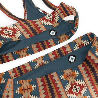 Native American Sunset Recycled High-Waisted Bikini - The Global Wanderer