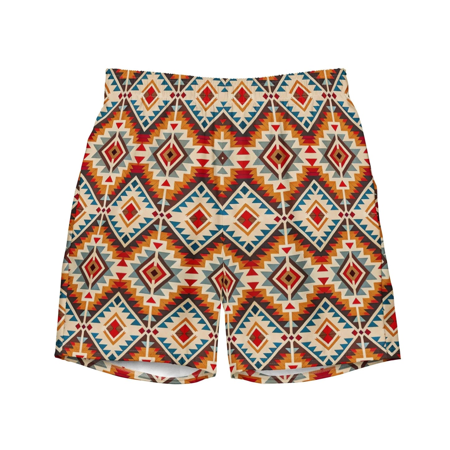 Native American Sunset Recycled Men's Swim Trunks - The Global Wanderer