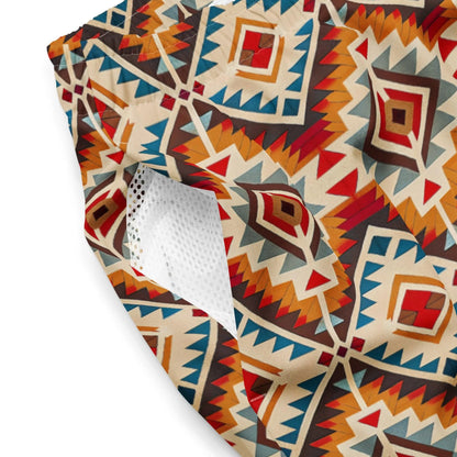 Native American Sunset Recycled Men's Swim Trunks - The Global Wanderer