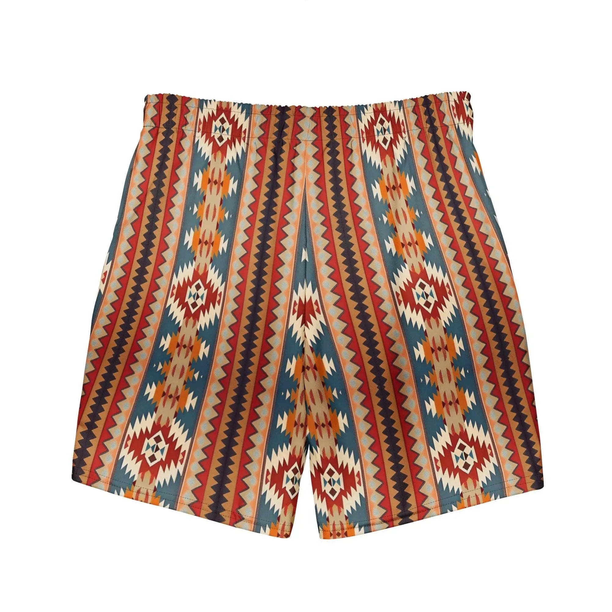 Native American Sunset Recycled Men's Swim Trunks - The Global Wanderer