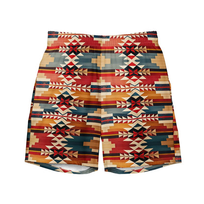 Native American Sunset Recycled Men's Swim Trunks - The Global Wanderer