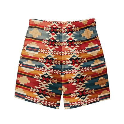 Native American Sunset Recycled Men's Swim Trunks - The Global Wanderer