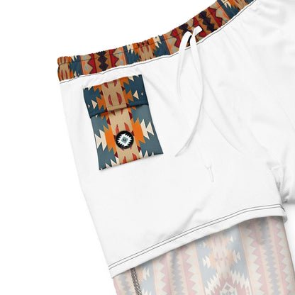 Native American Sunset Recycled Men's Swim Trunks - The Global Wanderer