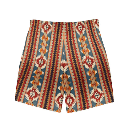 Native American Sunset Recycled Men's Swim Trunks - The Global Wanderer