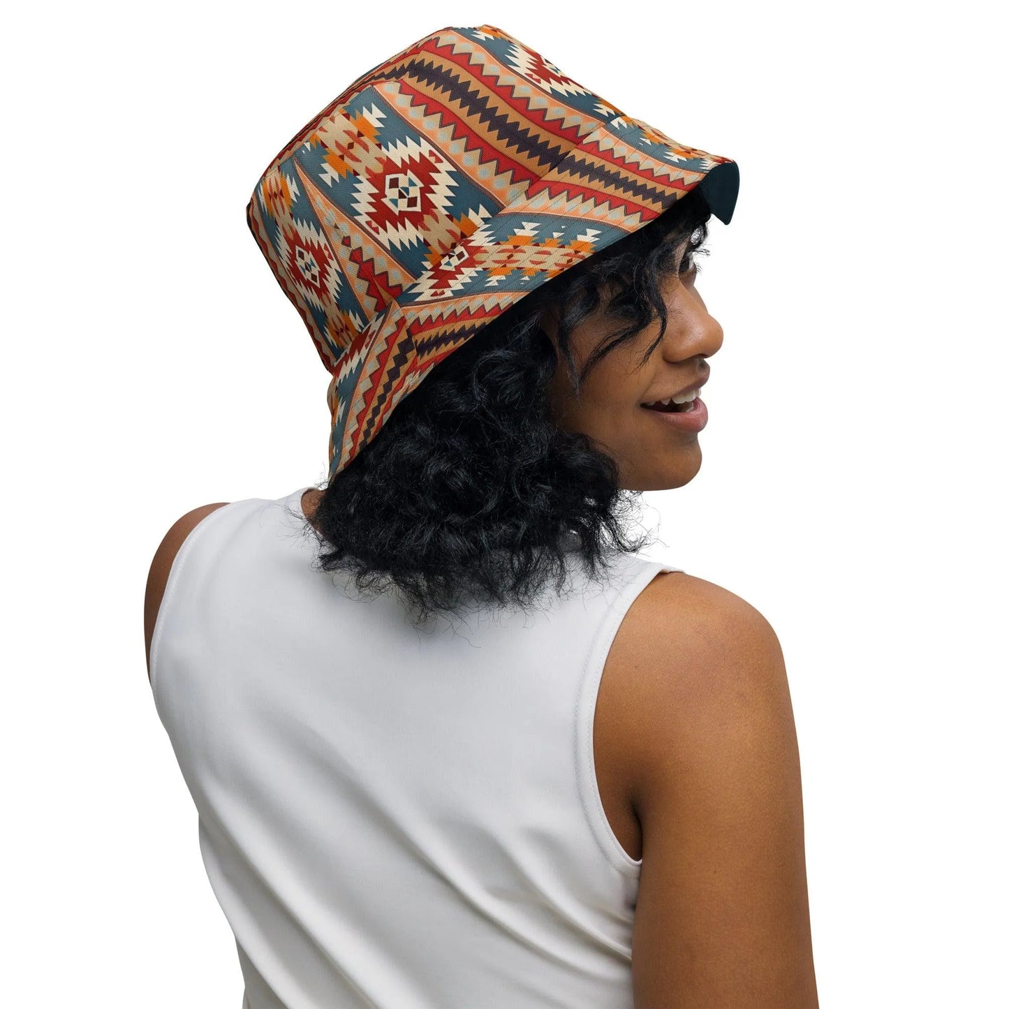 Native American Sunset Reversible Bucket Hat - The Global Wanderer