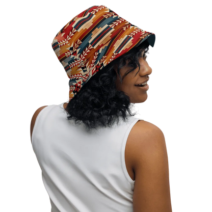 Native American Sunset Reversible Bucket Hat - The Global Wanderer